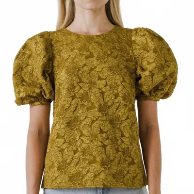 2.7 August Apparel Marigold Top In Green