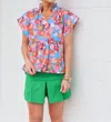 2.7 August Apparel Marley Pleated Skort In Green In Green