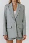 2.7 August Apparel Mint For You Blazer In Grey