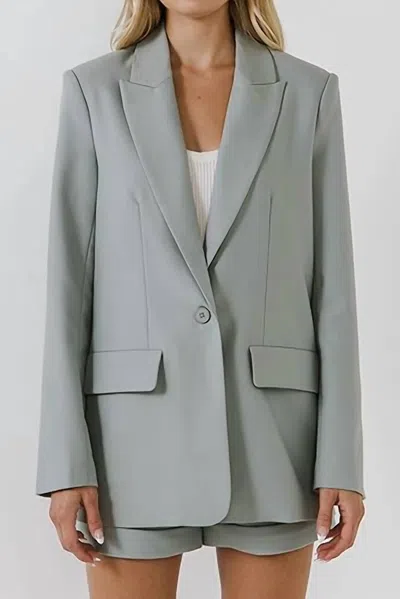2.7 August Apparel Mint For You Blazer In Grey
