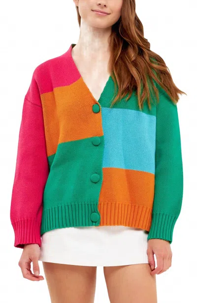2.7 August Apparel Mixing It Up Cardigan In Multi