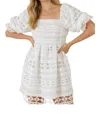 2.7 August Apparel Puff Pastry Dress In White In White