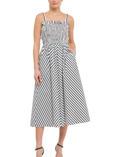 2.7 August Apparel Ready For It Dress In Black/white In Multi