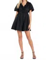 2.7 August Apparel Rose Bud Dress In Black In Black