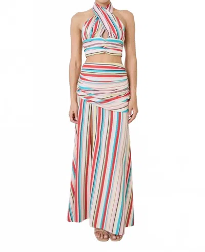 2.7 August Apparel Santorini Stripe Set In Multi