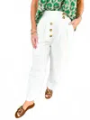 2.7 August Apparel Women's Button Up Pants In Off-white In White