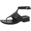 27 Edit Beck Womens Leather Thong Block Heel In Black