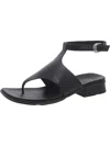27 Edit Beck Womens Leather Thong Block Heel In Black