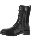 27 Edit Camille Womens Leather Mid-calf Combat & Lace-up Boots In Black