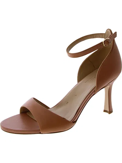 27 Edit Celeste Womens Leather Ankle Strap Heels In Multi