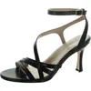 27 Edit Colette Womens Strappy Leather Ankle Strap In Black