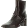 27 Edit Erica Womens Block Heel Faux Leather Booties In White