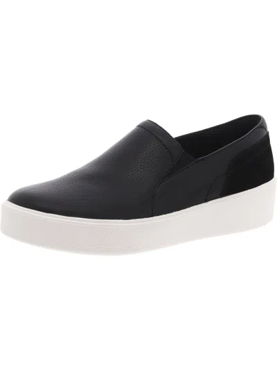 27 Edit Mirabel Womens Leather Platform Slip-on Sneakers In Black
