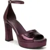 27 Edit Naturalizer Delphie Ankle Strap Platform Sandal In Deep Plum Purple Leather