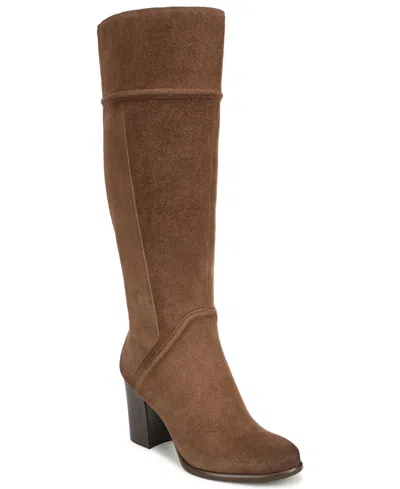 27 Edit Naturalizer Lexa Knee High Block Heel Extra Wide Calf Boots In Brown