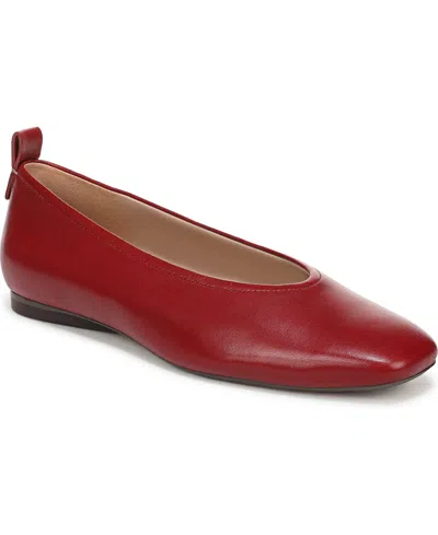 27 Edit Naturalizer Naturalizer Carla Square Toe Ballet Flats In Hearts Flame Red Leather