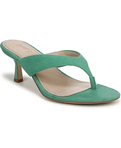 27 Edit Naturalizer Naturalizer Women's Tressa Slip-on Thong Sandals In Emerald Green Suede