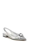 27 Edit Naturalizer Shine Bow Pointed Toe Flat In Silver
