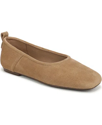 27 Edit Naturalizer Women's Dream Ballerina Flats In Toasted Umber Tan Suede
