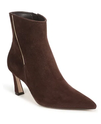 27 Edit Naturalizer Women's Eva Zipper Short Boots In Chocolate Brown Suede