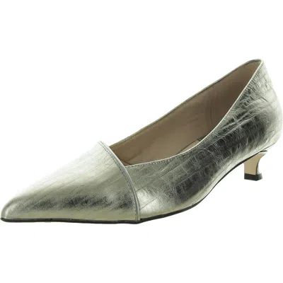 27 Edit Nova Womens Leather Slip-on Pumps In Silver