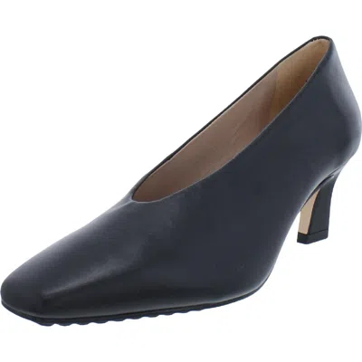 27 Edit Sedona Womens Leather Square Toe Pumps In Black