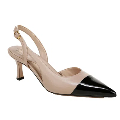 27 Edit Womens Toe Cap Leather Slingback Heels In Multi