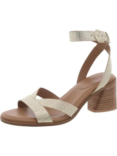 27 Edit Yumi Womens Leather Adjustable Slingback Sandals In Multi