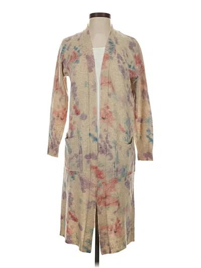 Pre-owned 27 Miles Cashmere Cardigan Sweater In Brown