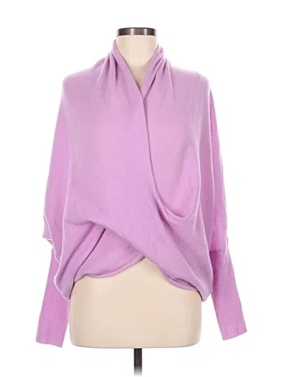 Pre-owned 27 Miles Cashmere Cardigan Sweater In Purple