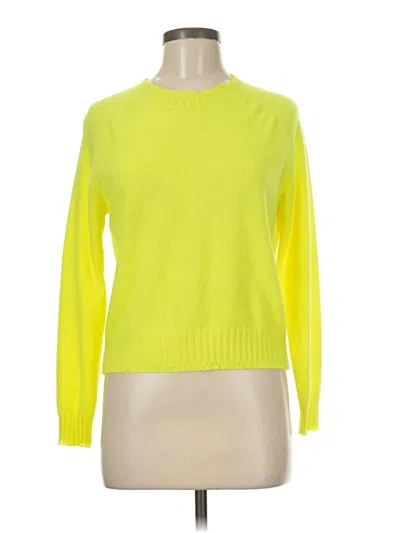 Pre-owned 27 Miles Cashmere Pullover Sweater In Yellow