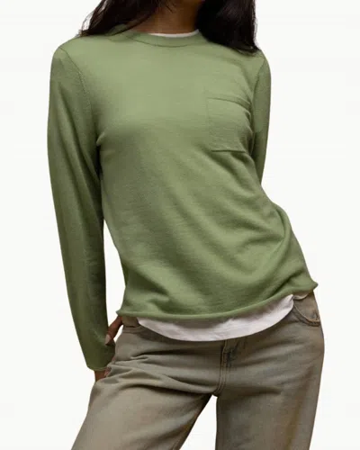 27 Miles Malibu Aina Cashmere T-shirt In Moss In Green