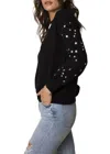 27 Miles Malibu Celeste Embroidered Star Pullover In Black In Black