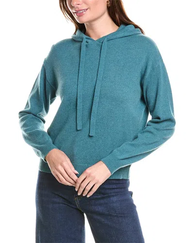 27 Miles Malibu Cropped Cashmere Hoodie In Green