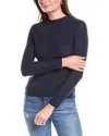 27 Miles Malibu Fitted Shallow Wool-blend Top In Blue
