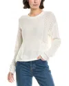27 Miles Malibu Front Fringe Sweater In White