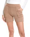 27 Miles Malibu High Waist Sweat Short In Brown