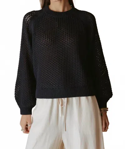 27 Miles Malibu Lanette Sweater In Navy In Blue