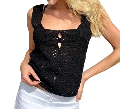 27 Miles Malibu Lilyana Crochet Top In Black