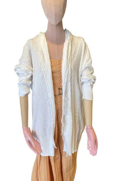 27 Miles Malibu Massimo Long Cardigan In Cloud In White