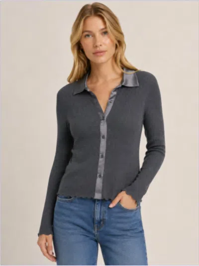 27 Miles Malibu Mirjan Sweater Shirt In Charcoal In Pink