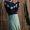 27 Miles Malibu Pim Sweater In Navy In Blue