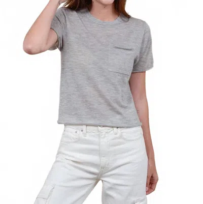 27 Miles Malibu Rayna Short Sleeve T-shirt In Heather Grey In Gray