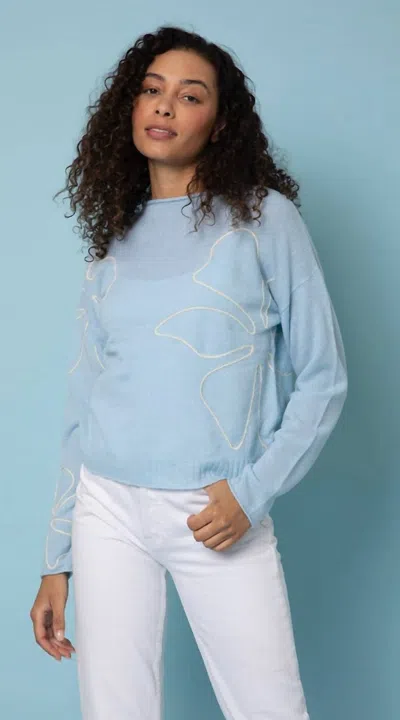 27 Miles Malibu Remi Long Sleeve Sweater In Sky In Blue