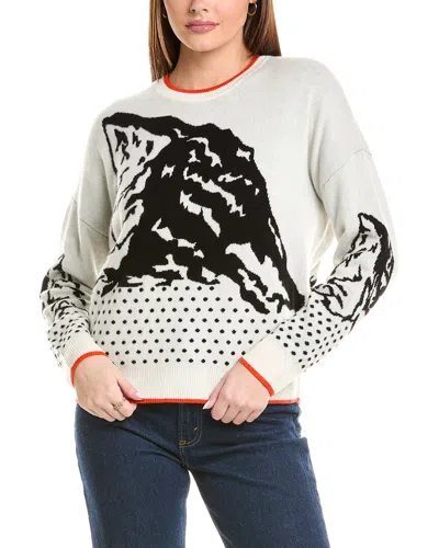 27 Miles Malibu Womens Reversible Intarsia Mountain Lands Wool & In White