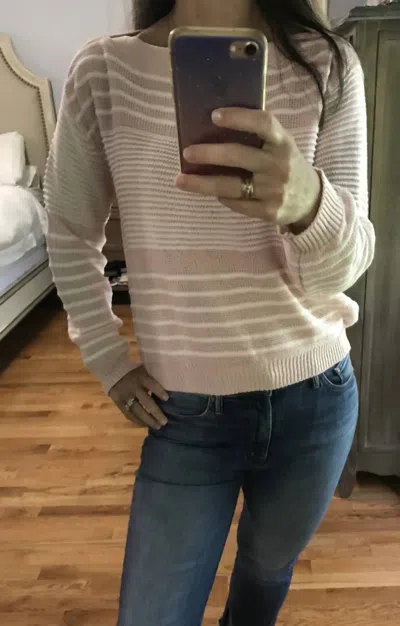 27 Miles Malibu Santorini Sweater In Seashell/chalk In Neutral