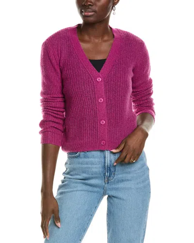 27 Miles Malibu V-neck Cashmere & Silk-blend Cardigan In Pink