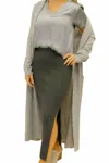 27 Miles Malibu Vesta Long Cardigan In Gray In Gray