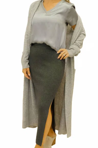 27 Miles Malibu Vesta Long Cardigan In Gray