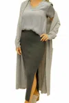 27 Miles Malibu Vesta Long Cardigan In Heather Gray In Gray